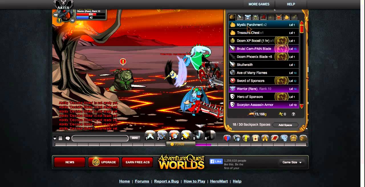 aqw gameplay 2014