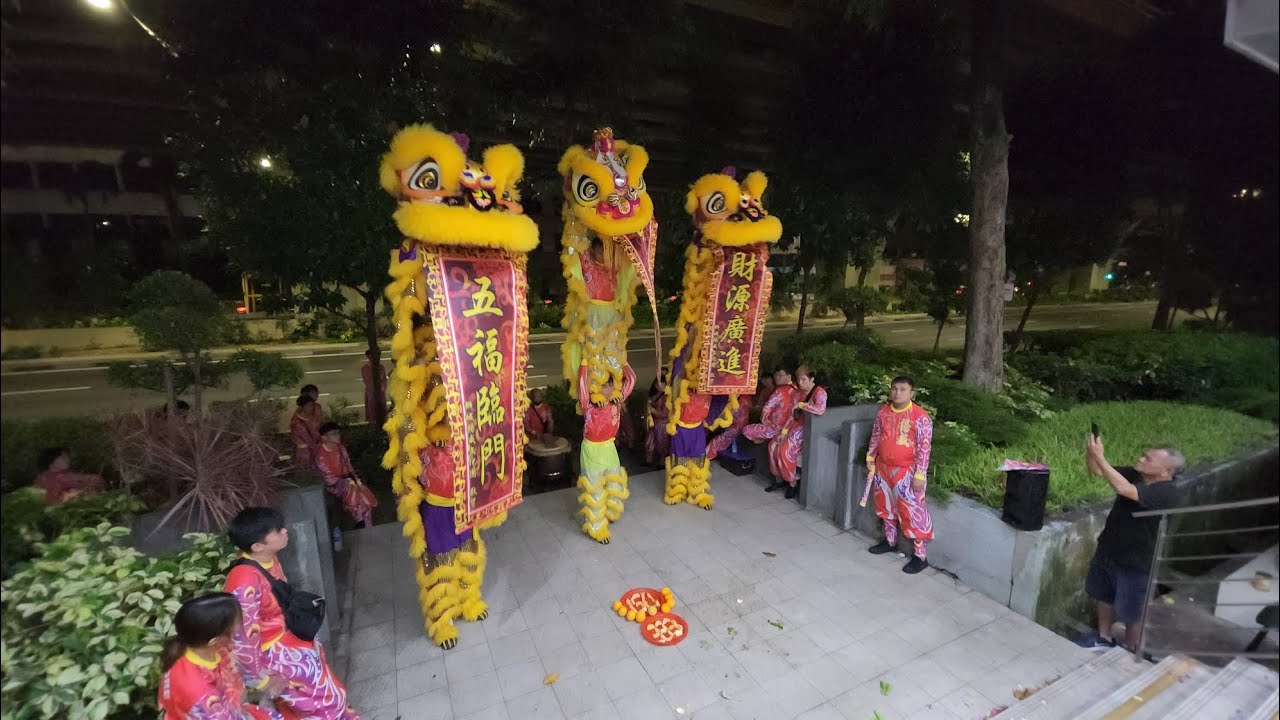 新加坡獅城揚威文化团 Singapore YangWei Big Flag, War Drums, Dragon & Lion Dance Performances on 03/12/22