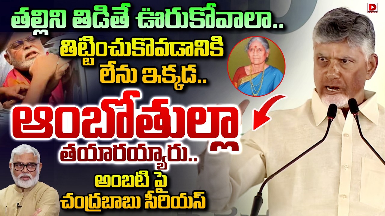 తల్లిని తిడితే ఊరుకోవాలా..ఆంబోతుల్లా తయారయ్యారు.. | Chandrababu is serious On Ambati Rambabu | Dial