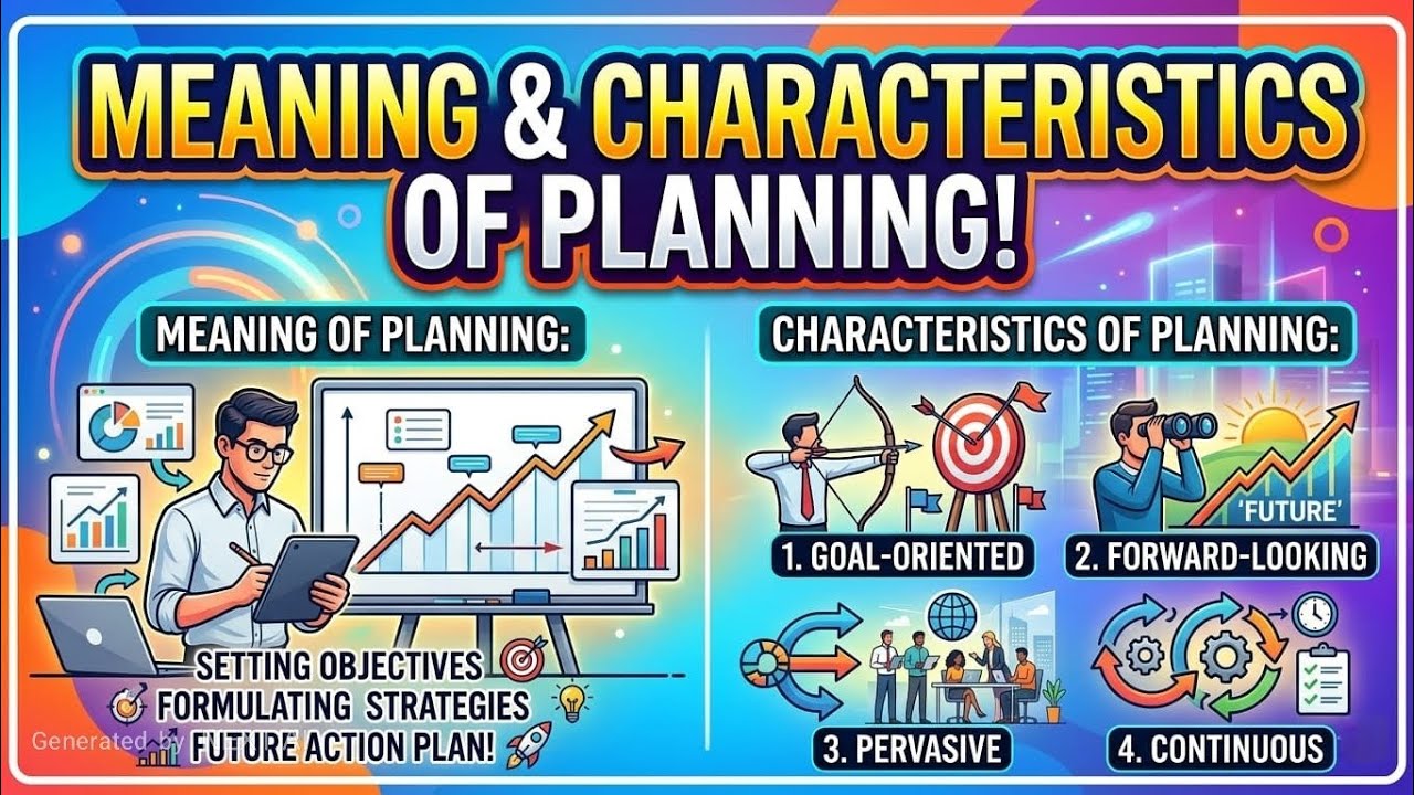Meaning & Characteristics of Planning 🔥 | Class 12 | Business Studies | #commerce #trending 