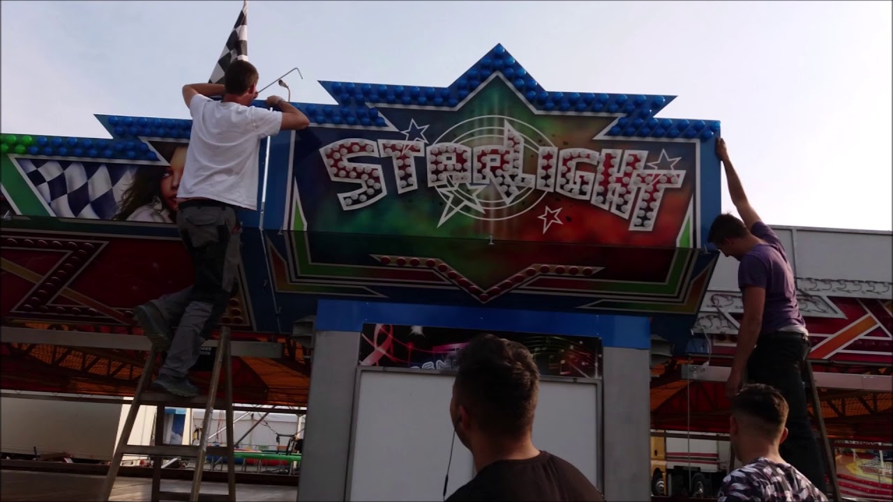 Autoscooter Starlight Piepenschneider Aufbauvideo