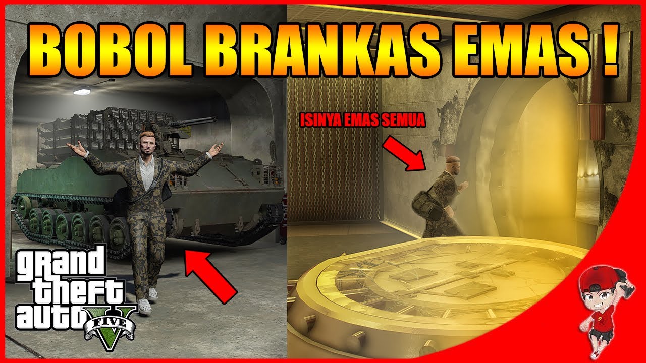 SERU !! BOBOL BRANKAS ISINYA EMAS SEMUA !! - GTA 5 MOD MAFIA