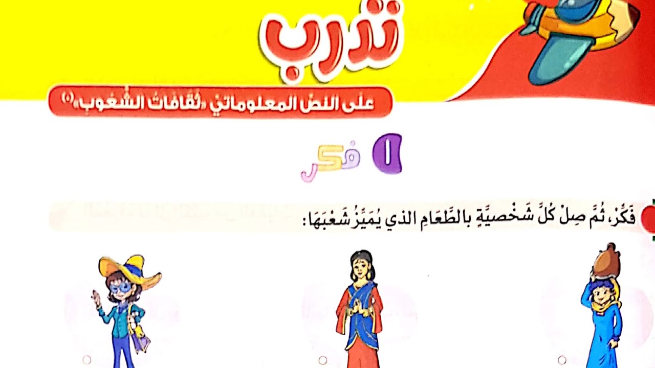 حل تدريبات درس(ثقافات الشعوب)وحل تدريبات الأضواء٢٠٢٣/الصف الثالث/ترم٢