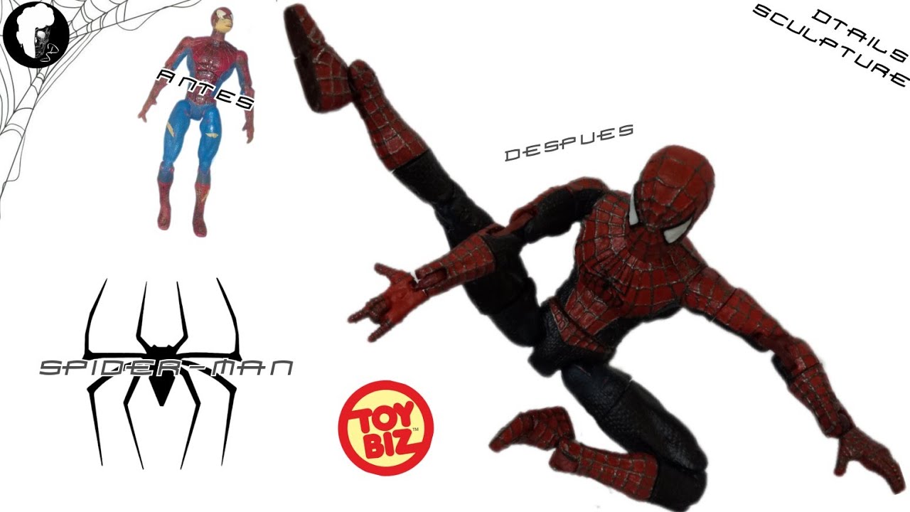 Convirtiendo figura básica de spiderman en super posable | CUSTOM | Especial 693 suscriptores!!!