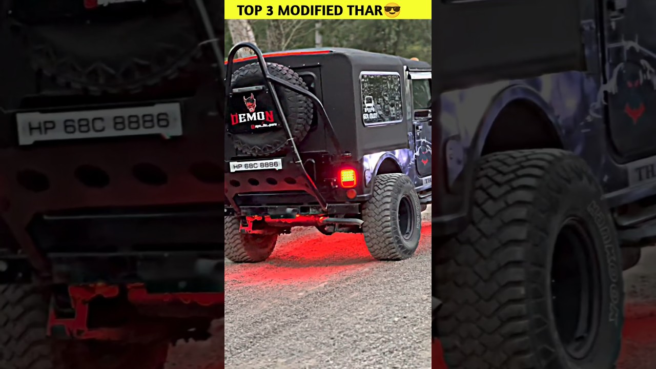 India Ki Top 3 Modified Thar/ Best Modified Thars #shorts