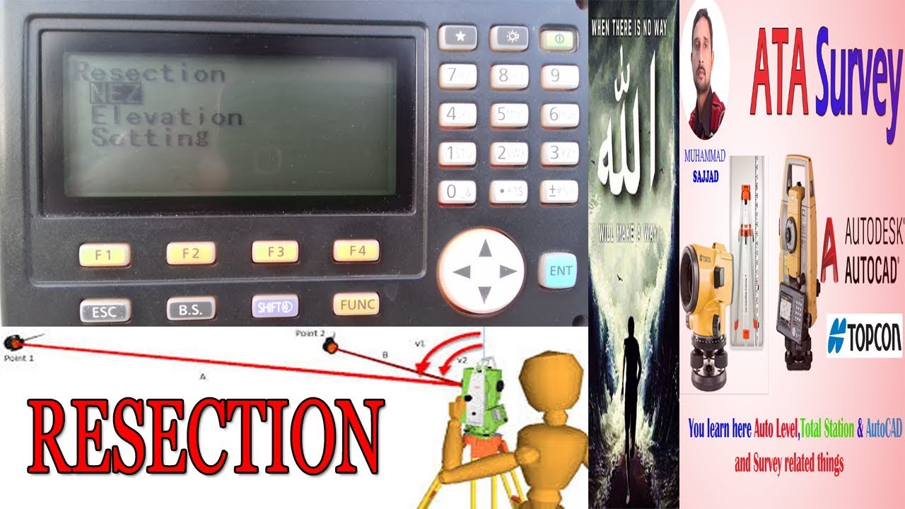 How to Set Topcon Total Station with Resection in Urdu/Hindi