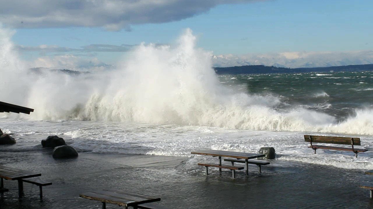 Alki Beach Storm, Seattle