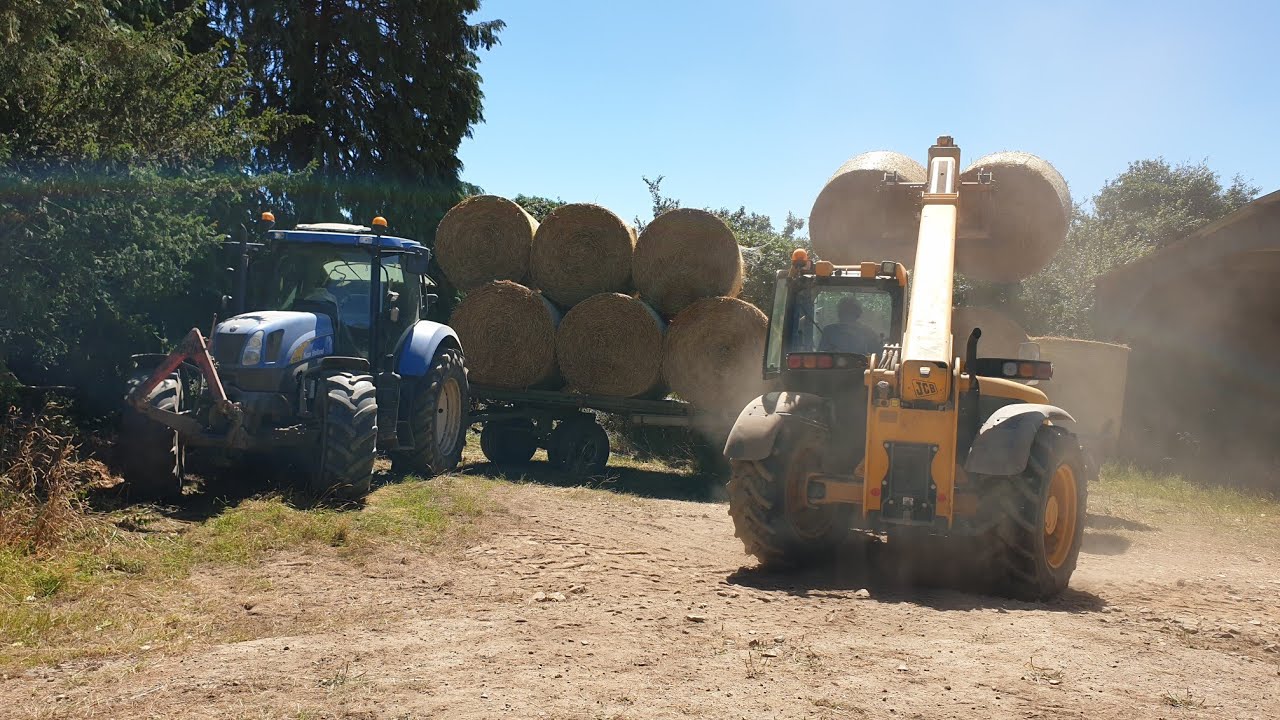 Ramassage de paille 2020 🇲🇫 | JCB | New Holland T6070 PURE SOUND💨😍
