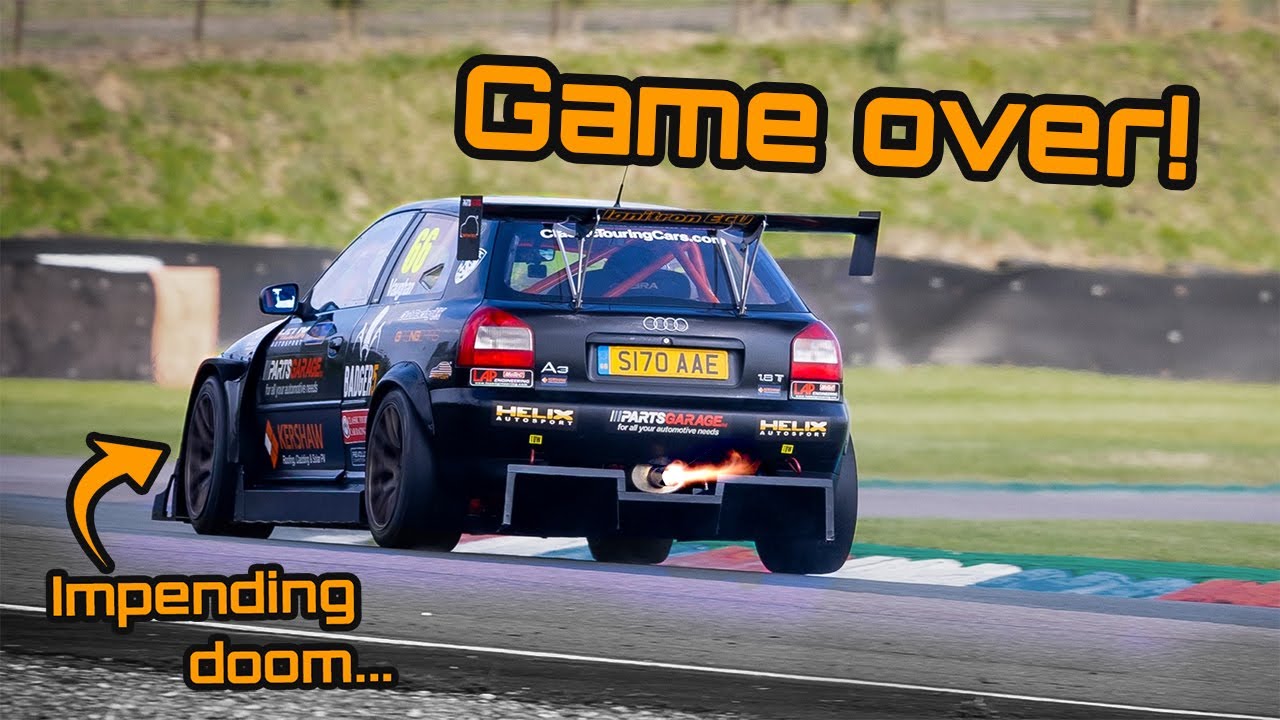 We DESTROYED our race engine! Season Finale at Thruxton with CTCRC Thunder Saloons