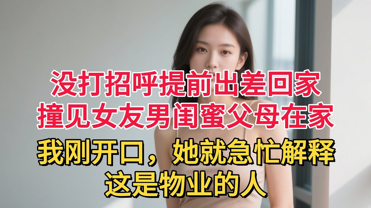 没打招呼提前出差回家，撞见女友男闺蜜的父母在家，我刚开口，她就急忙解释：这是物业的人