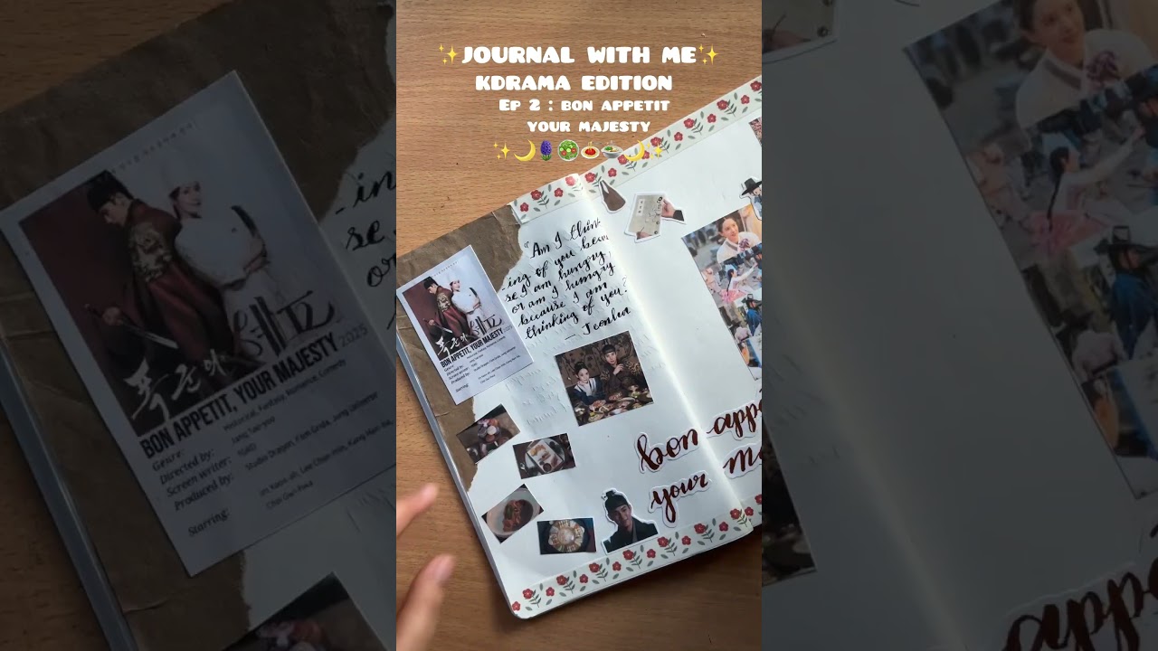 ✨Journal with me✨l 🌙Kdrama journaling ep 2 : BON APPETIT YOUR MAJESTY 🍲🥗l #shorts #kdrama