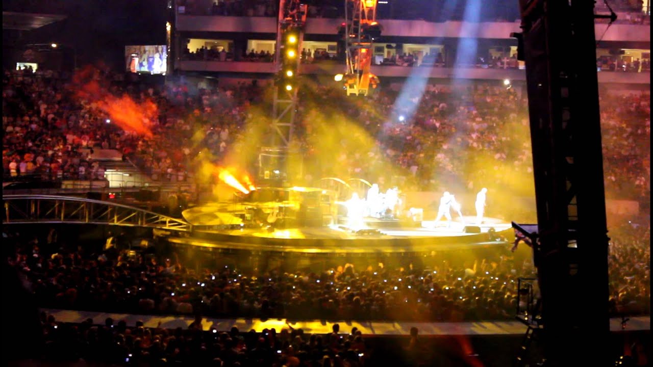 U2 performing 