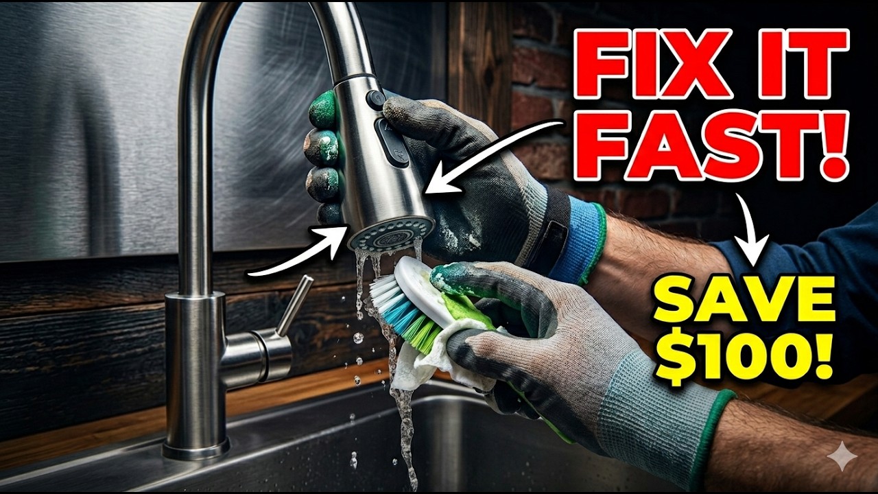Remove Hard Water Deposits From Faucet Head Fast Easy DIY!