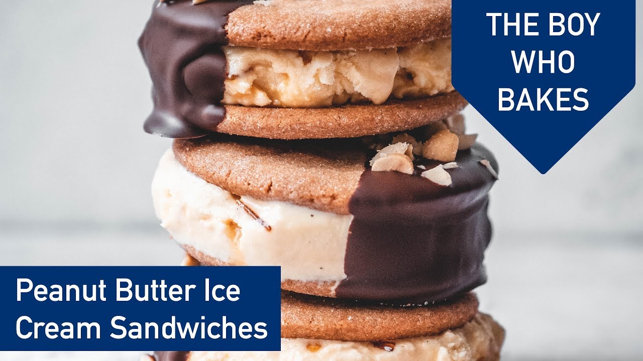 Peanut Butter Ice Cream Sandwiches - The Boy Who Bakes