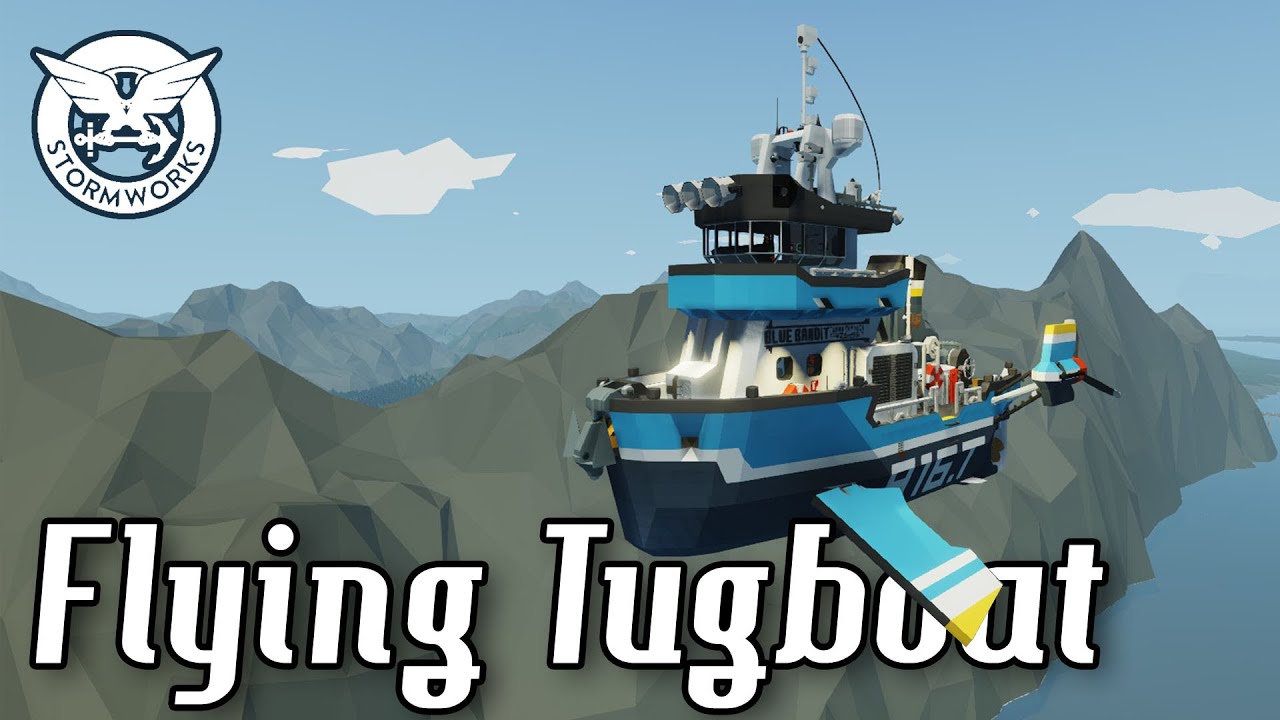 This Flying Dieselpunk Tugboat is Amazing!! Builder Showcase Stormworks