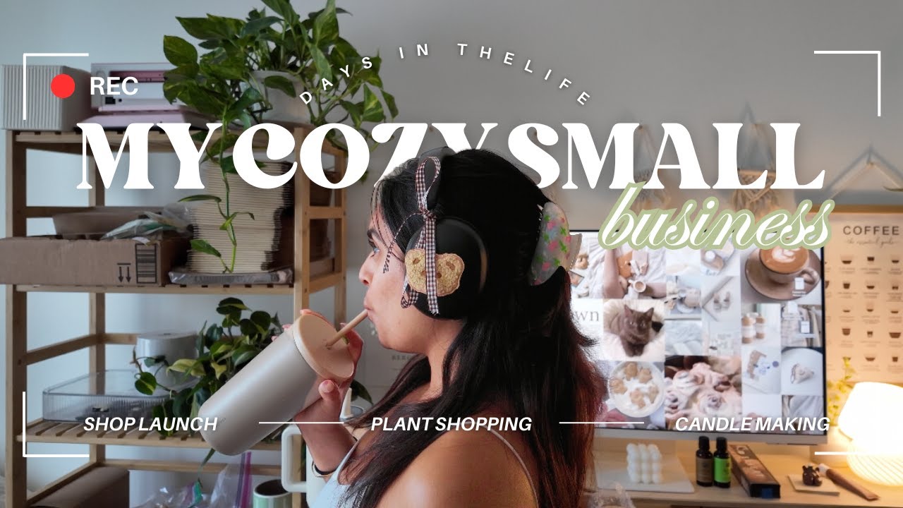 few days in my life before my shop launch 🪴🤎 plant shopping, candle making, finding a routine