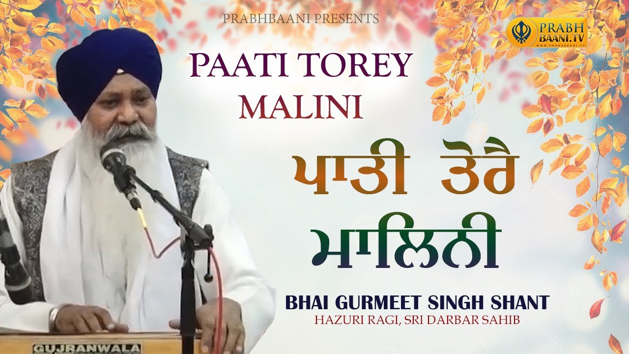 Paati Torey Malini | Bhai Gurmeet Singh Shant | Hazuri Ragi Darbar Sahib | Classical Kirtan