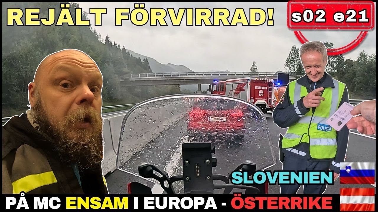 Köpte jag vinjett för rätt land nu?  - Dag 22 - Ensam på MC i Europa - Säsong 2