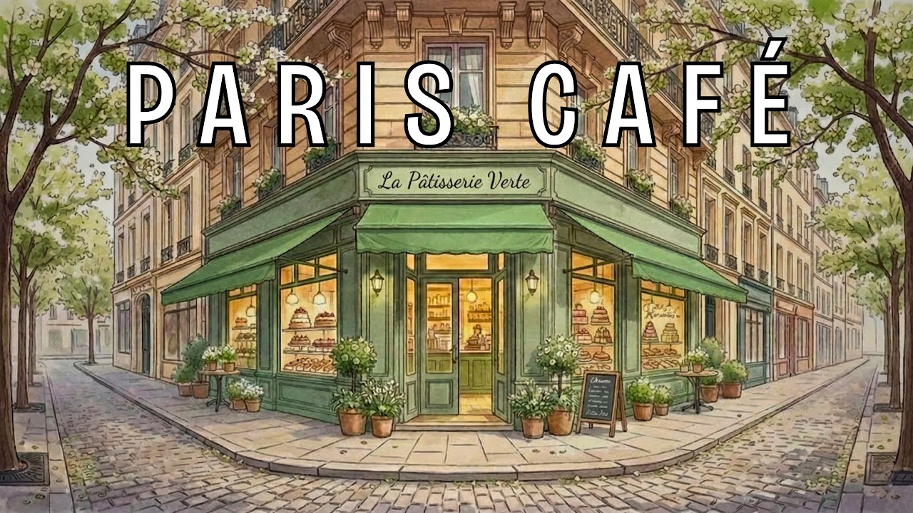 PARIS CAFE 🍰 Paris Patisserie Street for Reading | French Instrumental | Parisian Cafe Playlist