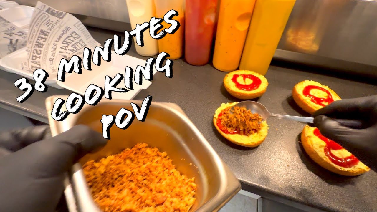 Pov: 38 Minutes Of Working SOLO in Burger Hytten Hvidovre 🍔🍔🍟