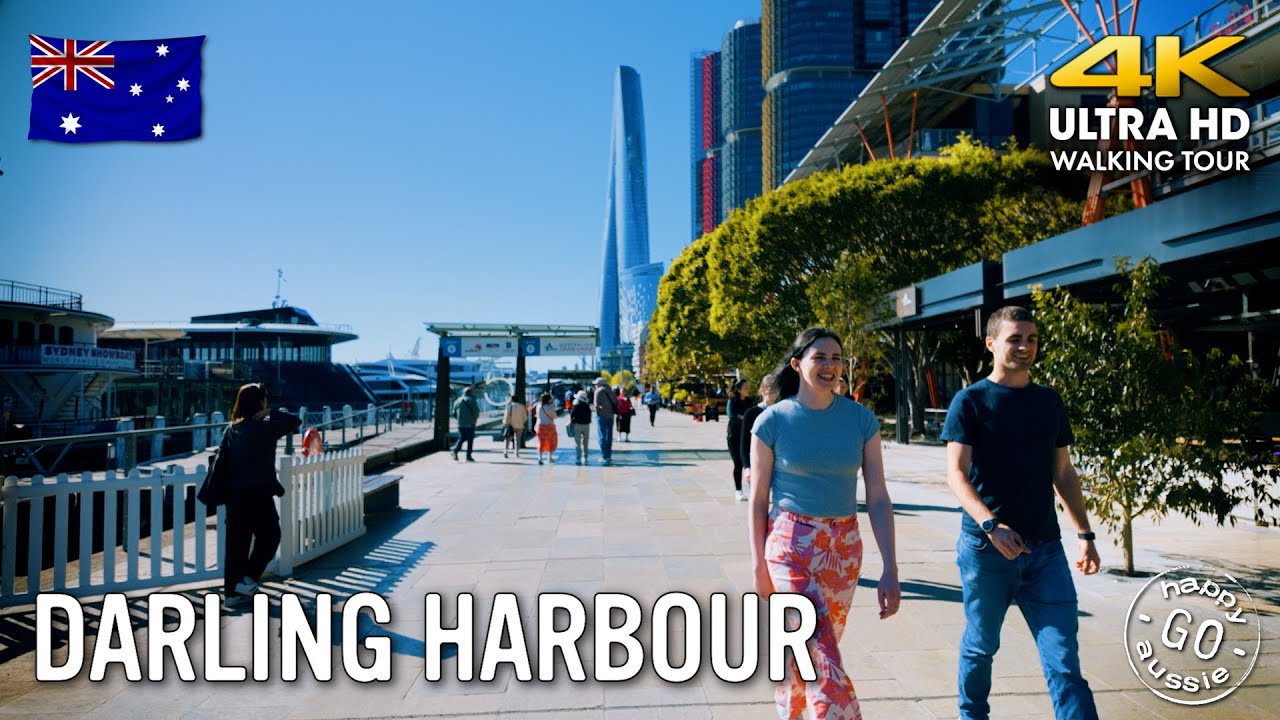 Sydney Australia: Scenic Harbour Walk to Barangaroo | 4K ASMR