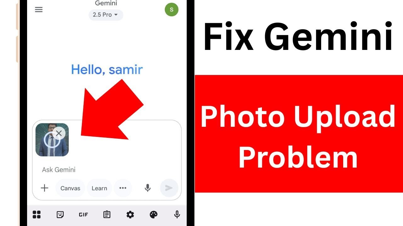 How to Fix Photo Upload Problem in Gemini App | Fix Gemini Image Upload Problem