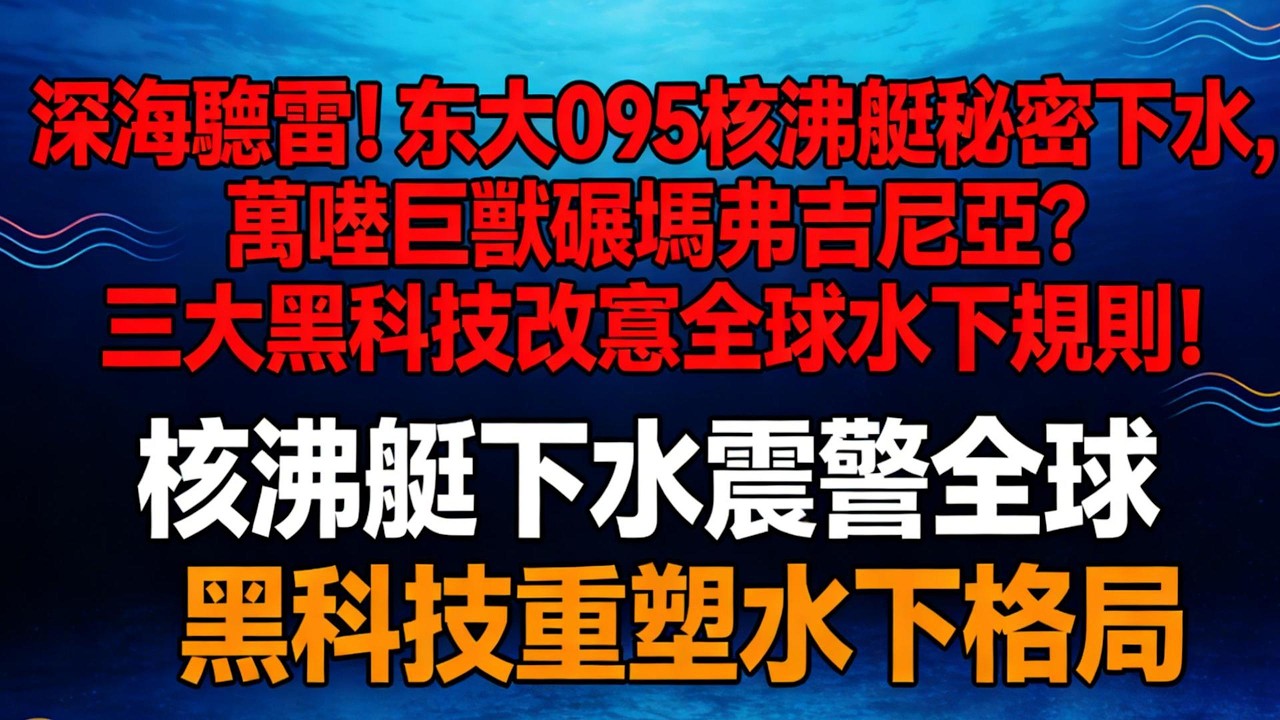 深海驚雷！东大095核潛艇秘密下水，萬噸巨獸碾壓弗吉尼亞？三大黑科技改寫全球水下規則！#095核潛艇#中國海軍#弗吉尼亞級#核潛艇黑科技#西太平洋戰略#中國軍工#潛射導彈#水下霸權#時政熱點#民族復興