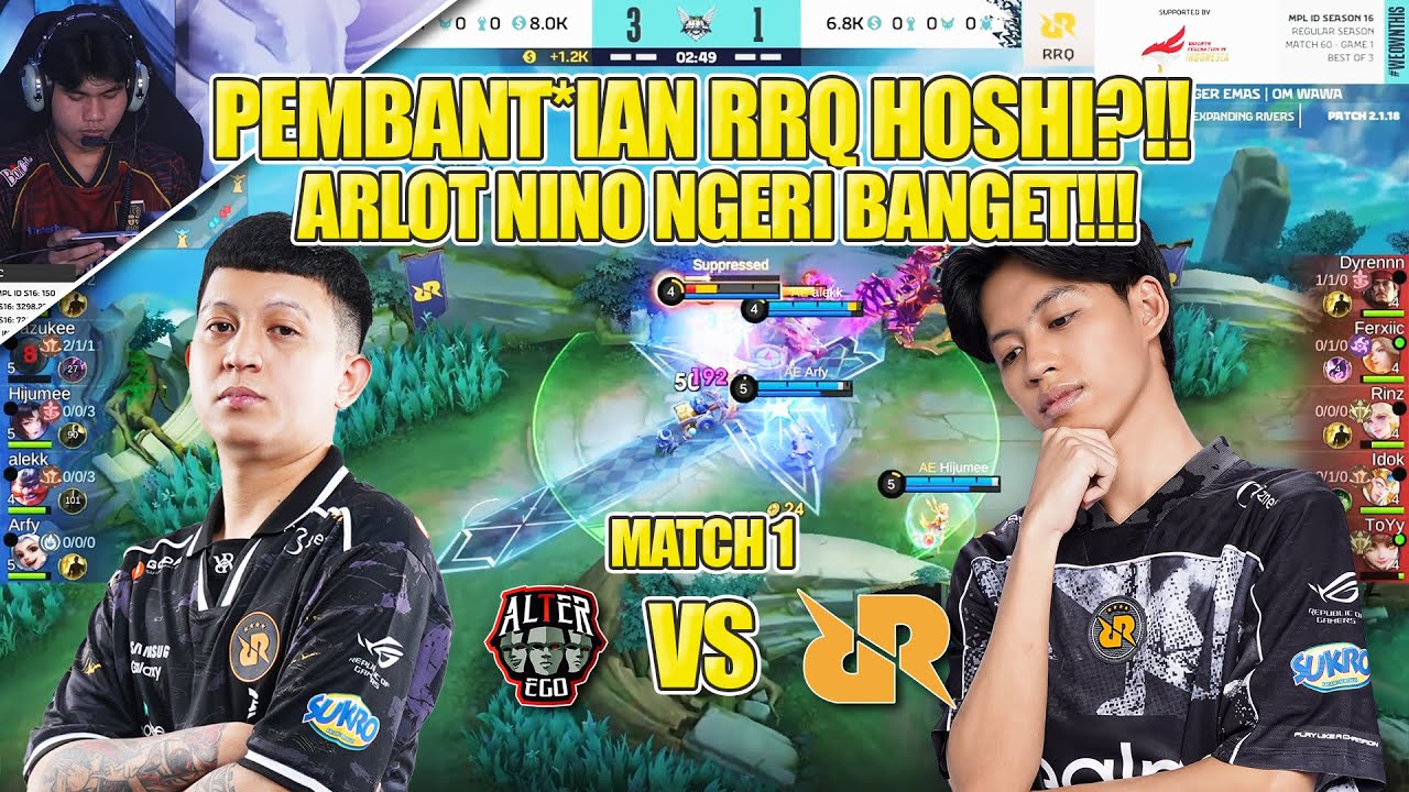 RRQ HOSHI VS ALTER EGO MATCH 1 | MPL ID S16 REGULER SEASON