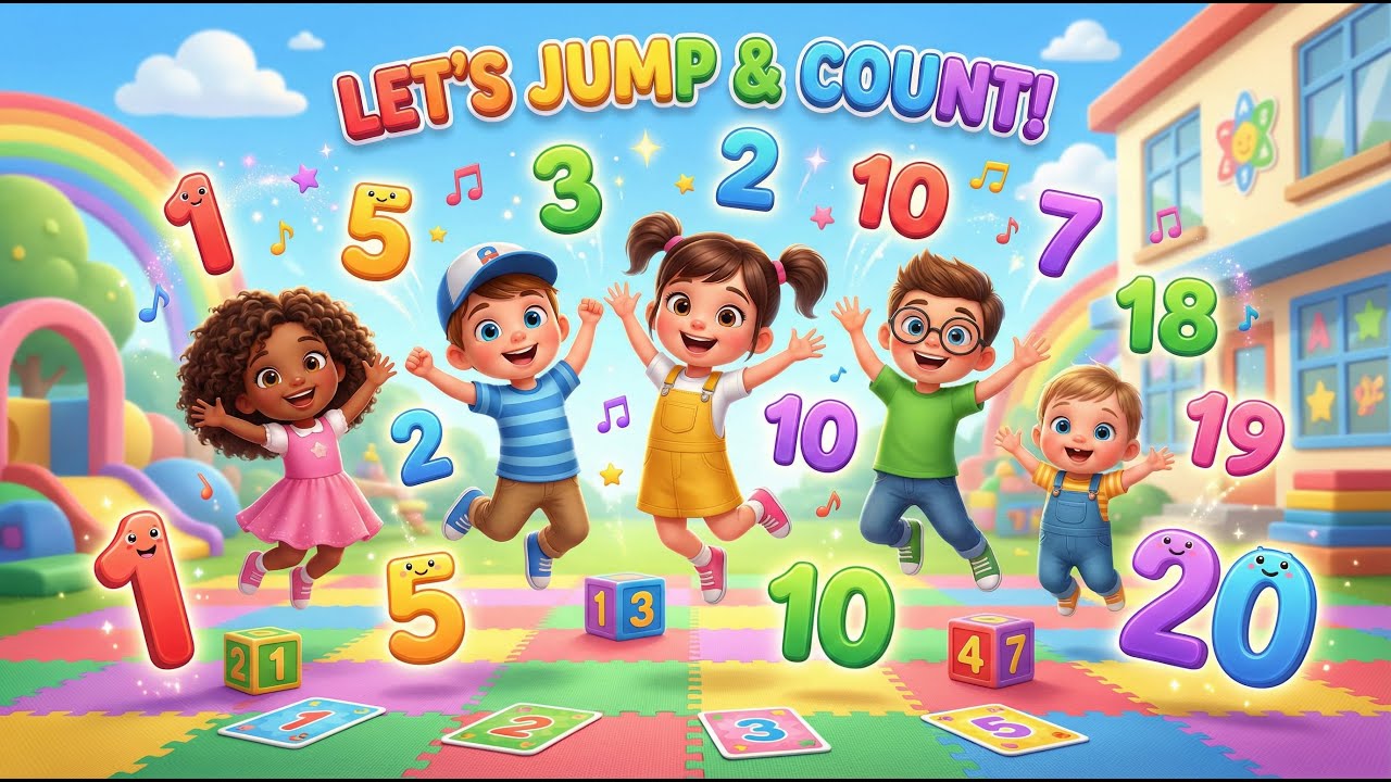 Learn Counting 1 to 20 for Kids 🔢 | Fun 3D Animation Numbers Song | Preschool Learning Video