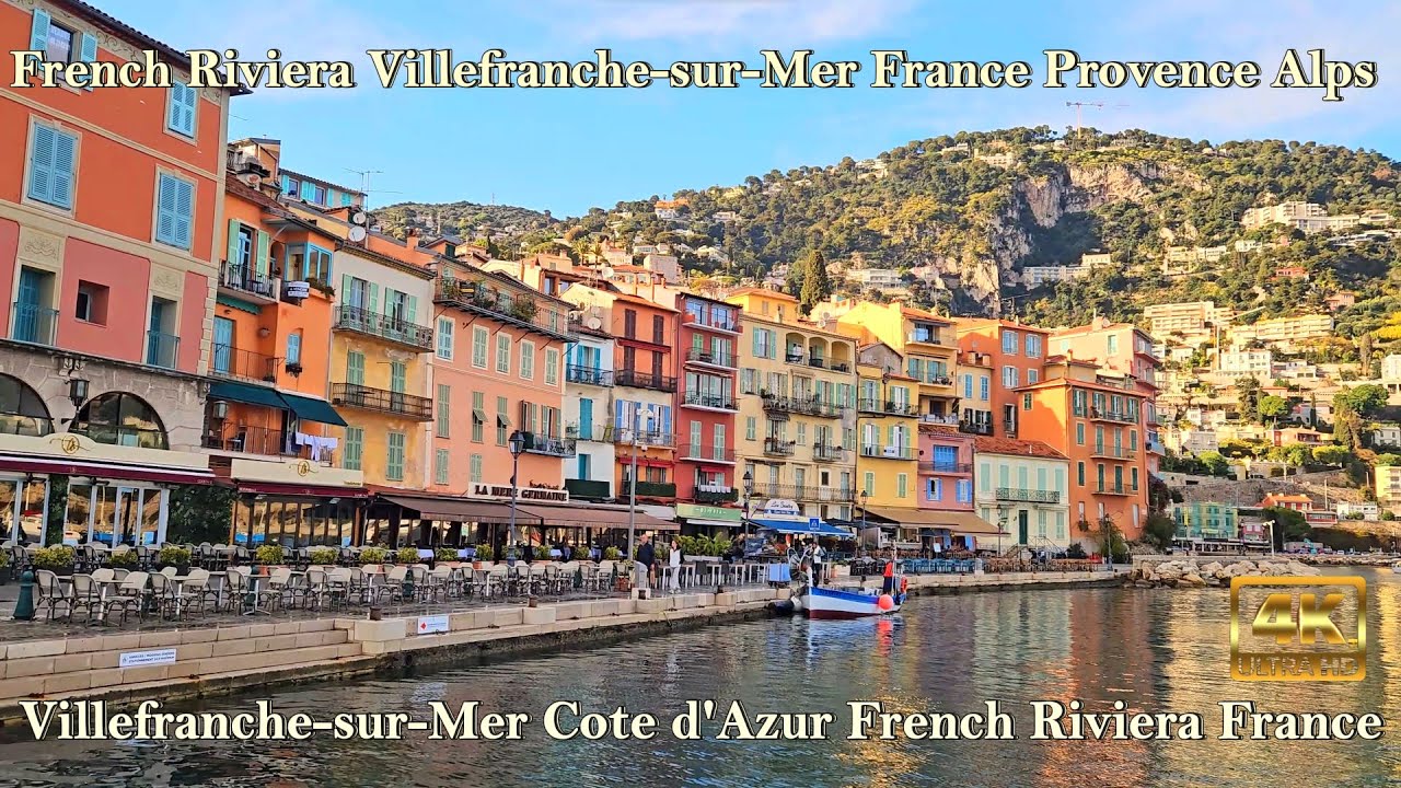 Amazing trip from Nice to Villefranche-sur-Mer Beautiful views above from below Rainy bright colors