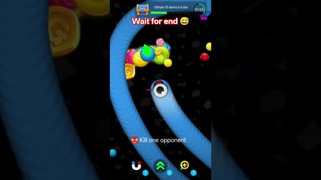 No mistake perfect run 🔥  Daily high score challenge #snakebattle #slitherio#wormszone#sonic#ytshort