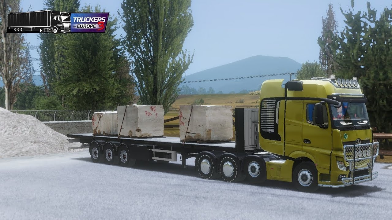 Mercedes Antares Concrete Block Delivery 🚛 | Truckers of Europe 3 | Realistic HD Gameplay