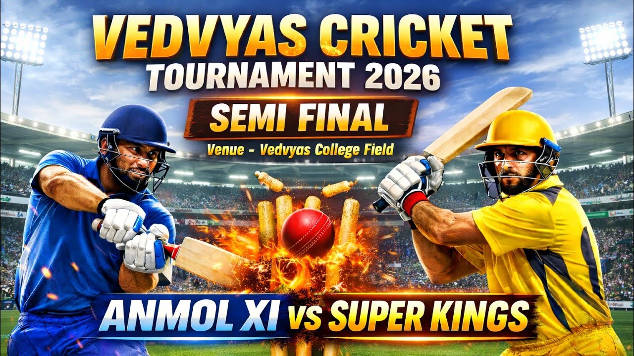 🛑LIVE :- \\ FINAL DAY\\ VEDVYAS CRICKET TOURNAMENT 2026\\ SEMINAL 1\\ ANMOL 11 VS SUPER KINGS