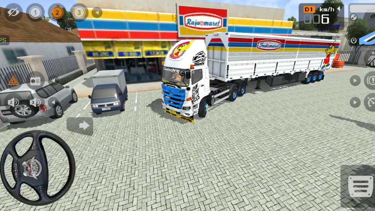 TRUCK INDOMARET PANJANG PERMAINAN TRUK HINO 500 WINGBOX INDOMARET - GAME BUS SIMULATOR INDONESIA