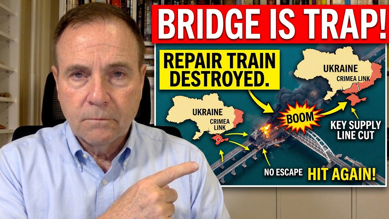 Russia Sent a Repair Train to Fix Crimea's Rail Bridge &mdash; 12 Hours Later, BOTH GONE