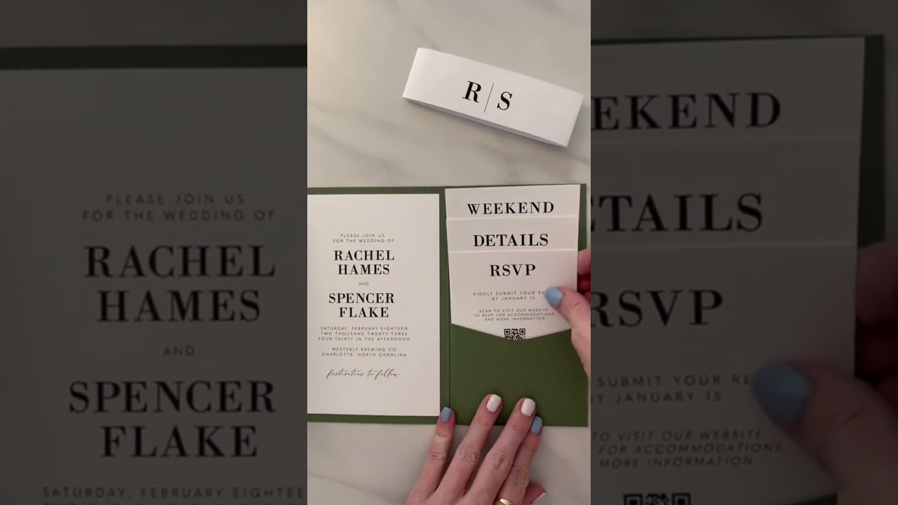 DIY Pocket Folder Wedding Invitations