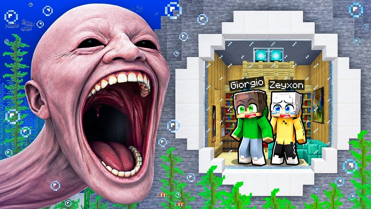 Ho COSTRUITO una BASE SOTT'ACQUA per NASCONDERMI dall'HUMAN HEAD SEA MONSTER in Minecraft