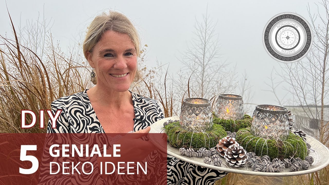 DIY - 5 GENIALE Weihnachtsdeko Ideen mit Moos, SOOO einfach und schön - kann JEDER nachmachen !!