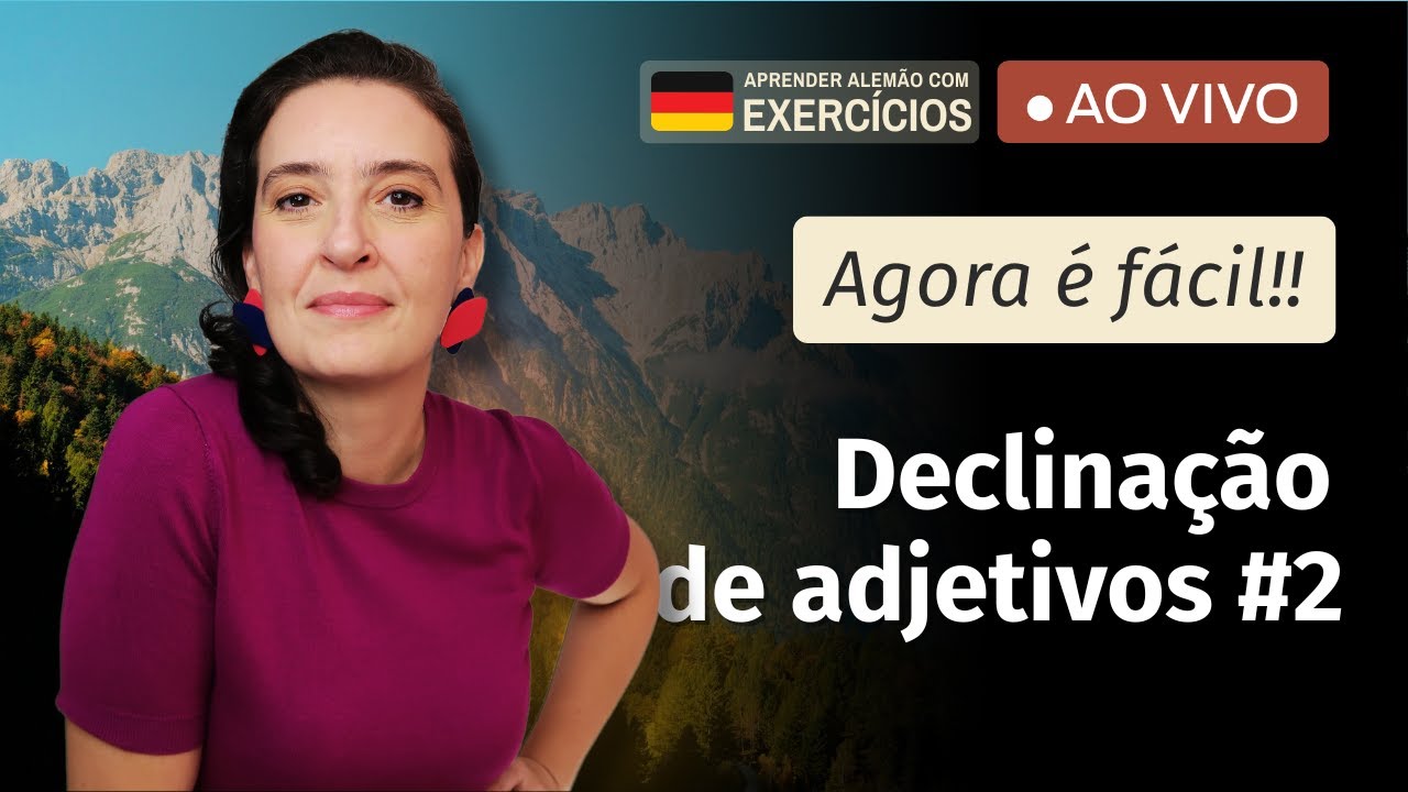 Live de exercícios de ALEMÃO | Declinação de adjetivos #2 (A1/A2)