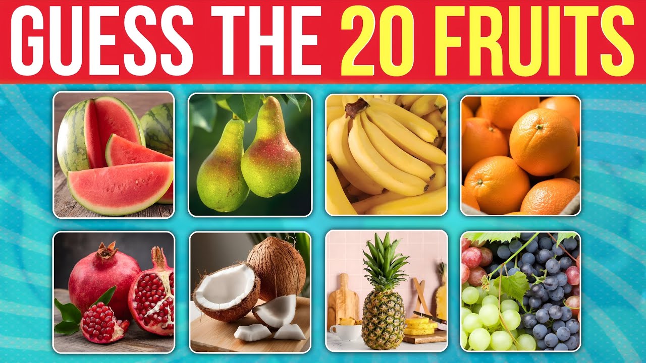 Guess The 20 Fruits 🍓 | Fun Fruit Quiz For Kids | Quiz Boom Official