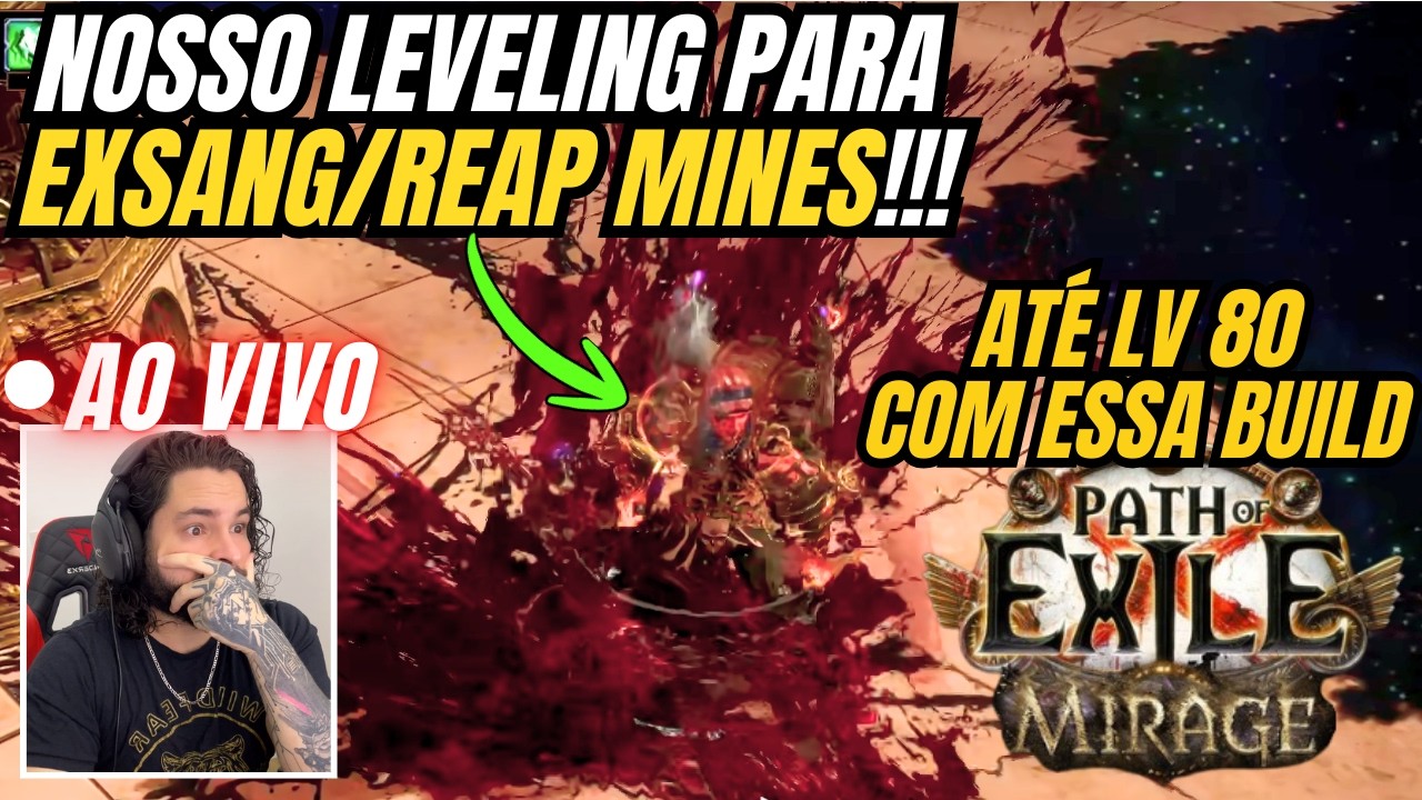 🚨EXPLICANDO MEU LEAGUE START ATÉ LEVEL 80 PARA EXSANG/REAP MINES!🚨