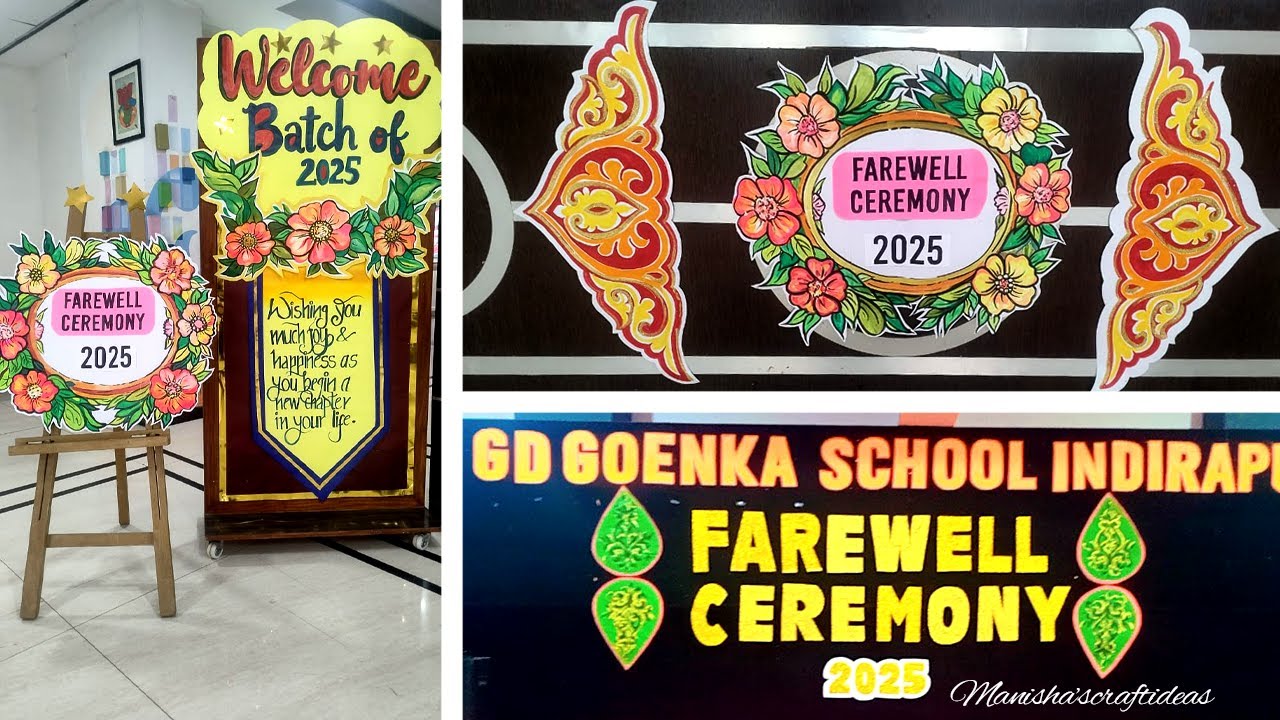 FAREWELL decoration ideas 2025 , COLOURFUL VIBRANT DECOR FOR SCHOOL FAREWELL PARTY
