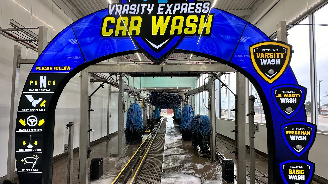 Varsity Express Car Wash Burleson TX MacNeil Equipment (Outside View) 4K