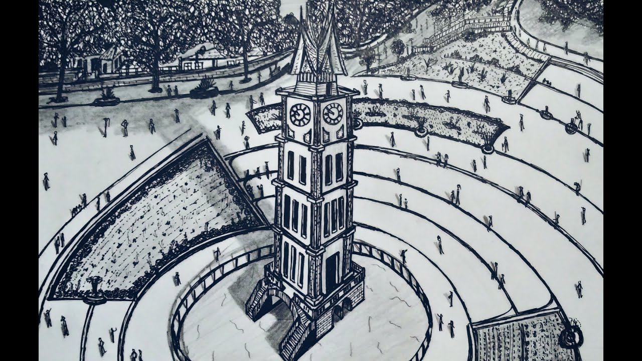 Menggambar Jam Gadang , Bukit Tinggi