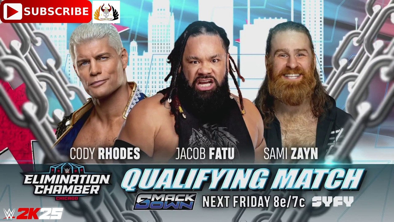 Прогнозы на матч WWE SmackDown 2026: Коди Роудс против Джейкоба Фату против Сами Зейна в WWE 2K25