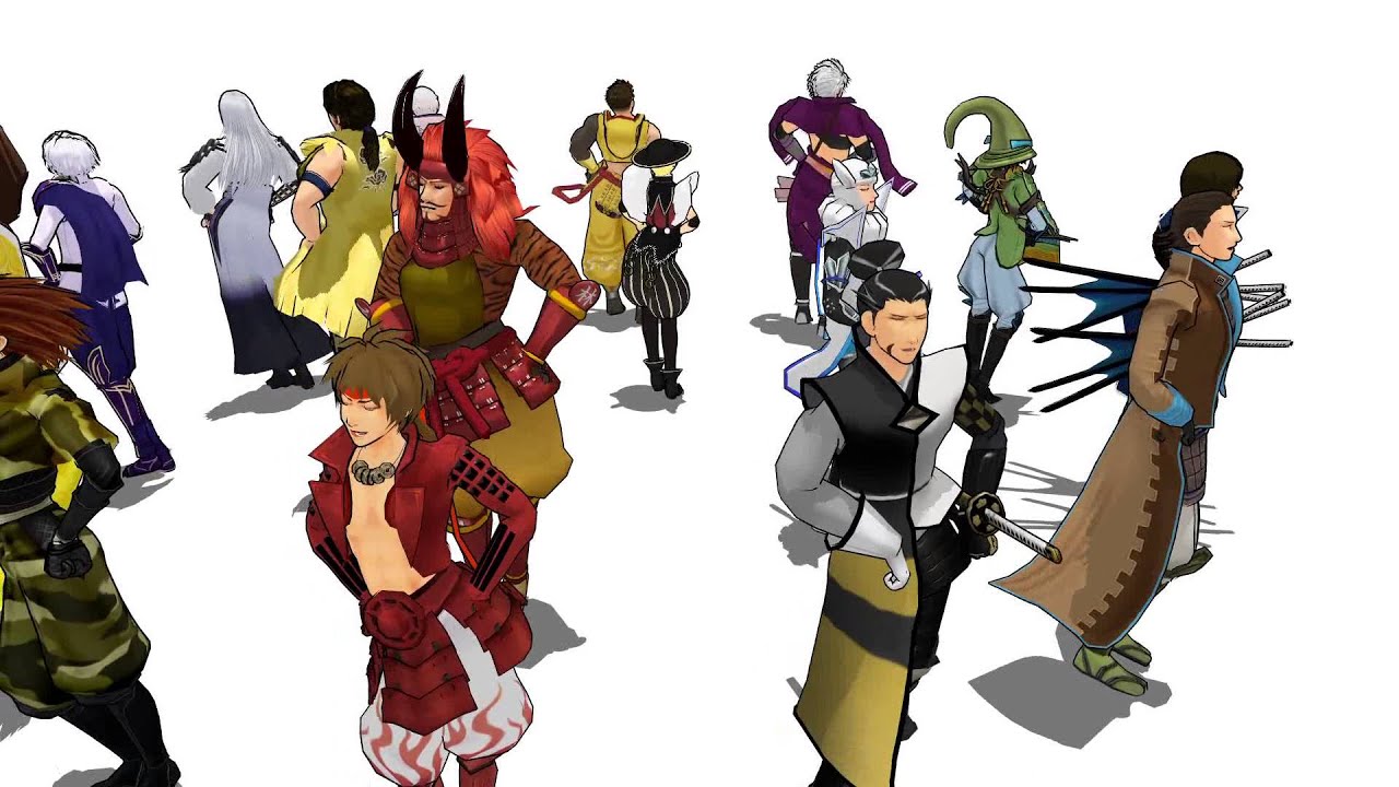 【HD1080版】武将16人でワールズエンド・ダンスホール【戦国BASARA MMD】