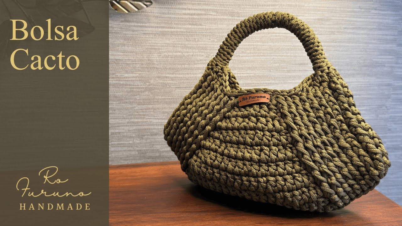 Bolsa Cacto - Linda Bolsa de Crochê fácil