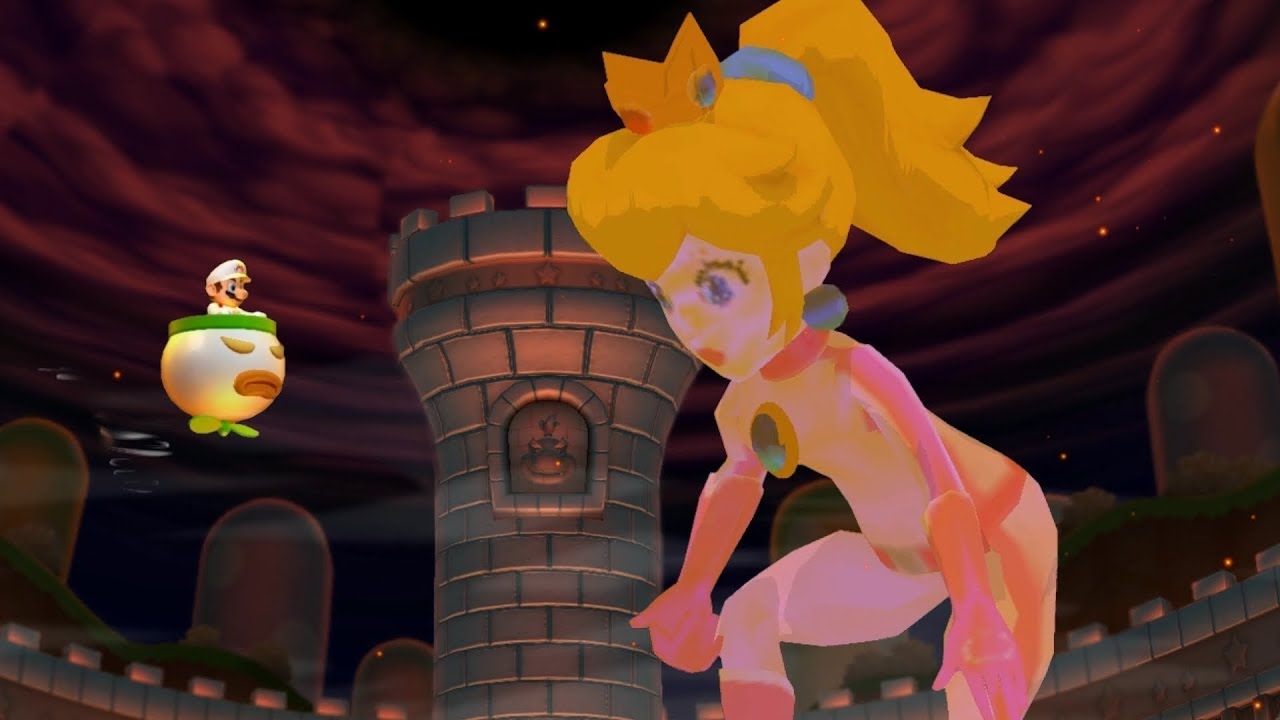 New Super Mario Bros U Deluxe - Evil Peach Final Boss & Ending