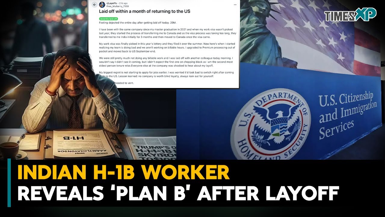 Indian H-1B Worker Reveals &lsquo;Plan B&rsquo; After Layoff| Indians In The U.S.