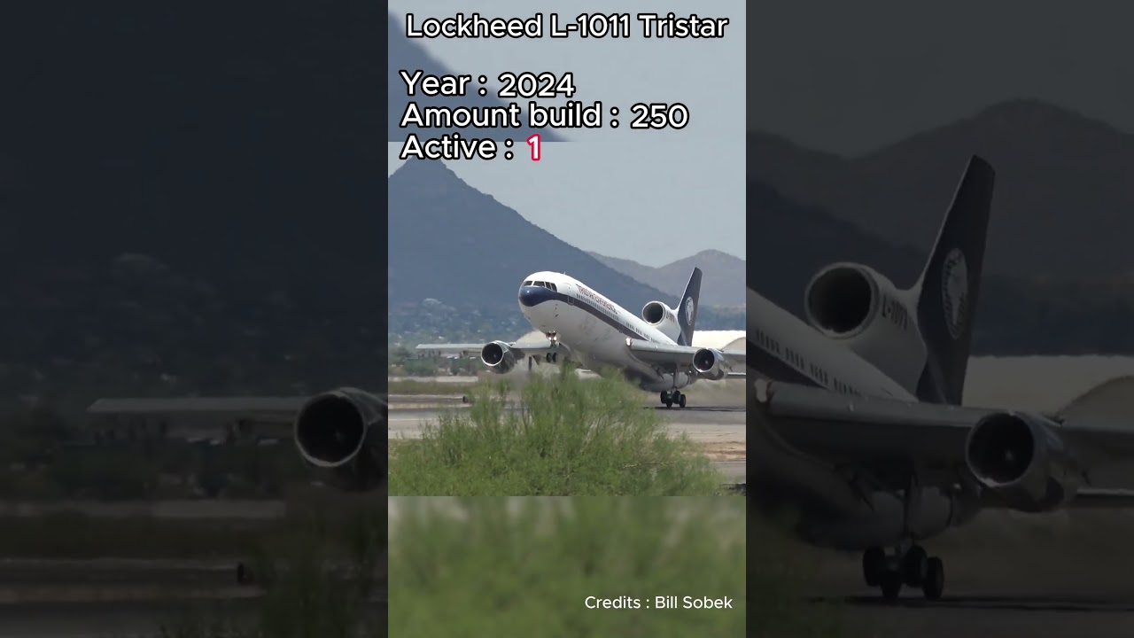 The first and last Lockheed L-1011 Tristar active !  #aviation #edit